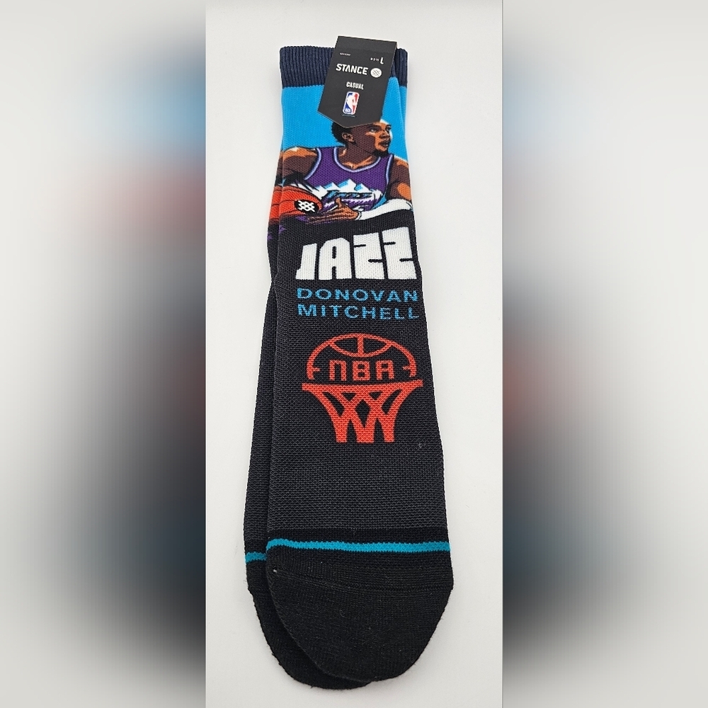 Stance Donovan Mitchell Graded Utah Jazz Casual Crew Socks Mens L (9-13)